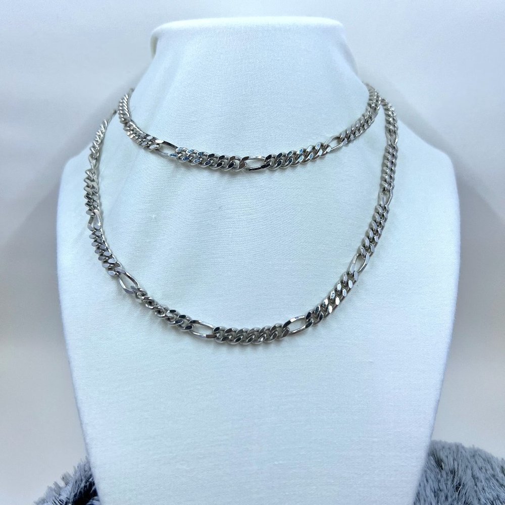 Monet – Figaro Link 30” Silver-Tone Chain Necklace - Picture 1 of 6